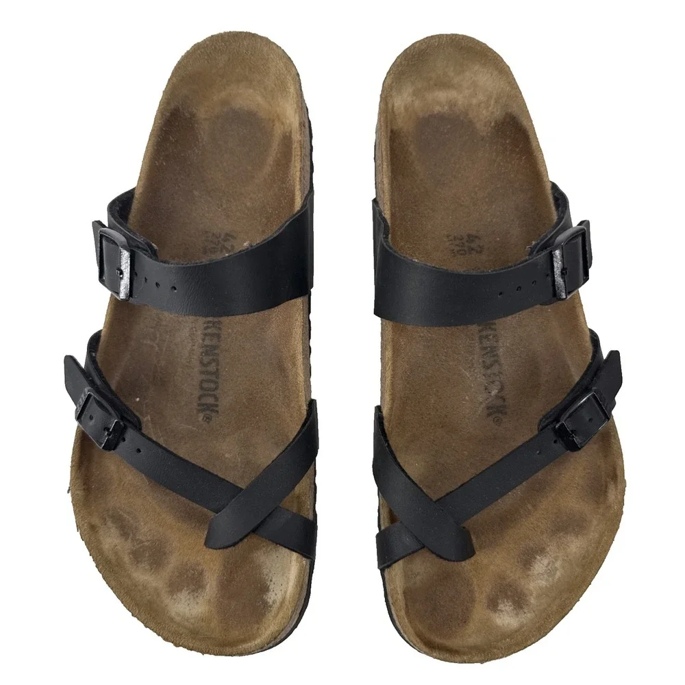 Birkenstock Mayari Sandals Women 11 Men 9 EU 42 Black Leather